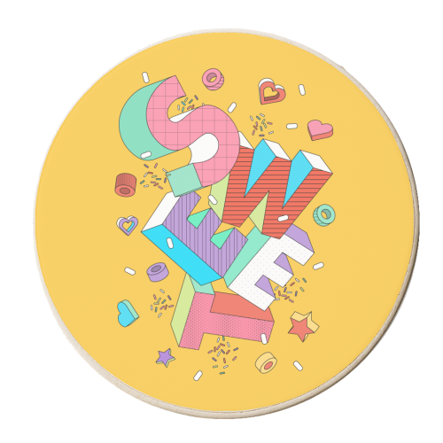 SWEET - personalised beer coaster by Ania Wieclaw