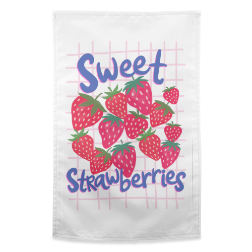 Sweet Strawberries - funny tea towel by The Boy and the Bear