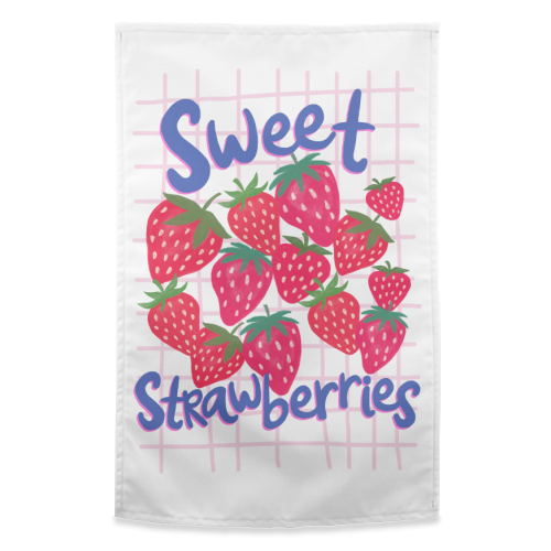 Sweet Strawberries - funny tea towel by The Boy and the Bear