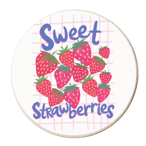 Sweet Strawberries - personalised beer coaster by The Boy and the Bear