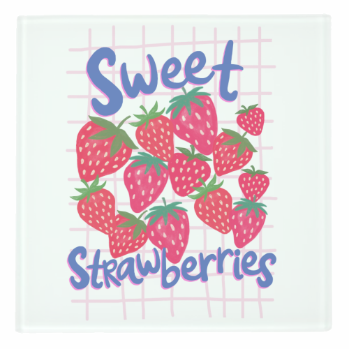 Sweet Strawberries - personalised beer coaster by The Boy and the Bear