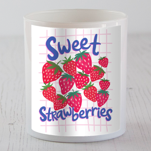 Sweet Strawberries - scented candle by The Boy and the Bear