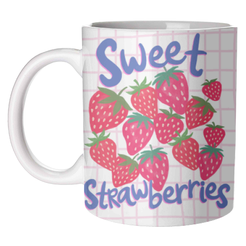 Sweet Strawberries - unique mug by The Boy and the Bear