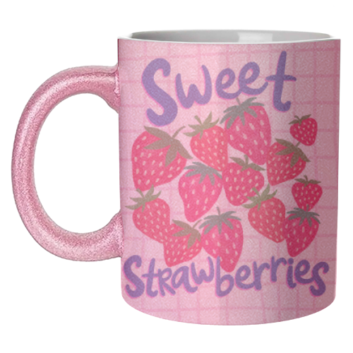 Sweet Strawberries - unique mug by The Boy and the Bear