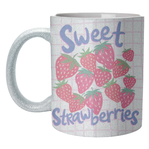 Sweet Strawberries - unique mug by The Boy and the Bear