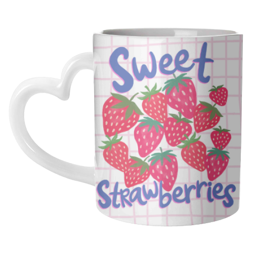 Sweet Strawberries - unique mug by The Boy and the Bear