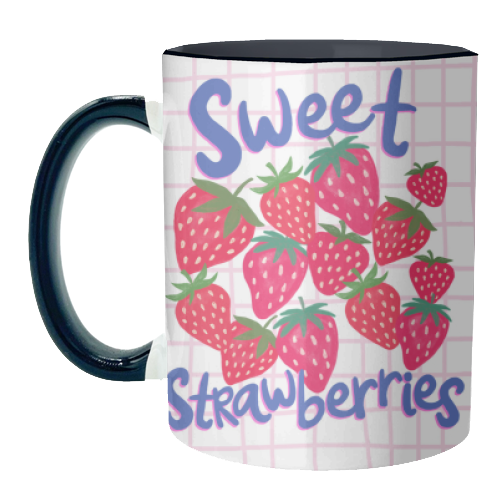 Sweet Strawberries - unique mug by The Boy and the Bear