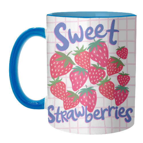 Sweet Strawberries - unique mug by The Boy and the Bear