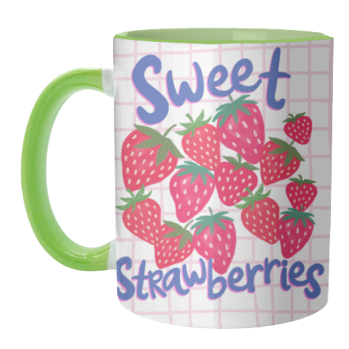 Sweet Strawberries - unique mug by The Boy and the Bear
