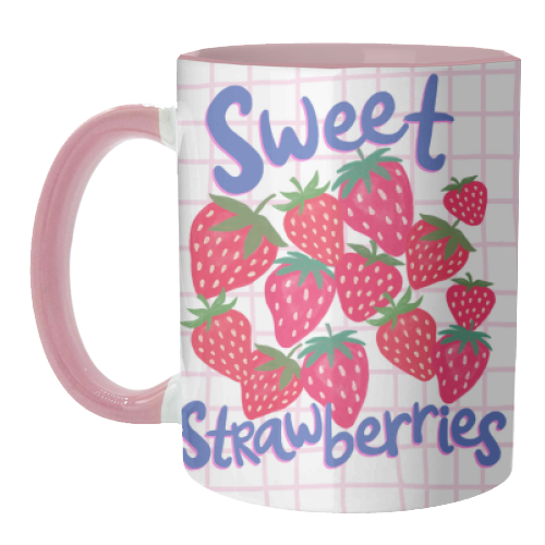 Sweet Strawberries - unique mug by The Boy and the Bear