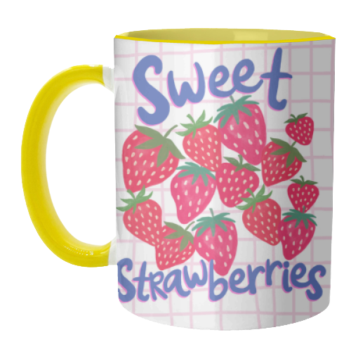Sweet Strawberries - unique mug by The Boy and the Bear