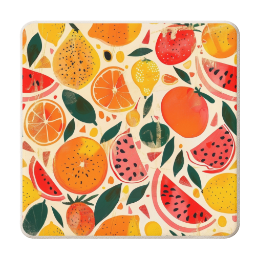 Sweet summer pattern - personalised beer coaster by DejaReve