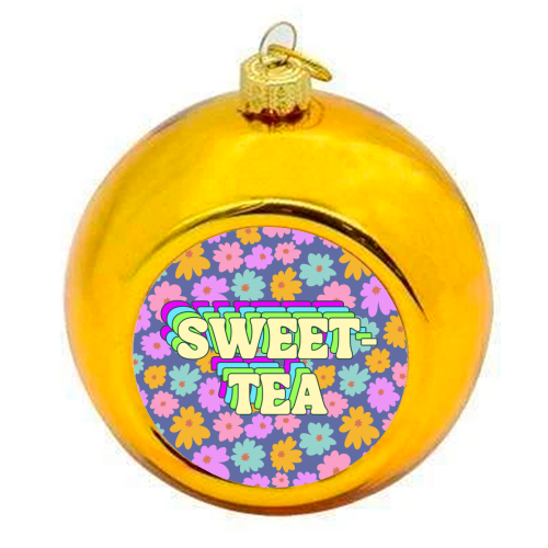 Sweet-Tea - colourful christmas bauble by Nida Designs