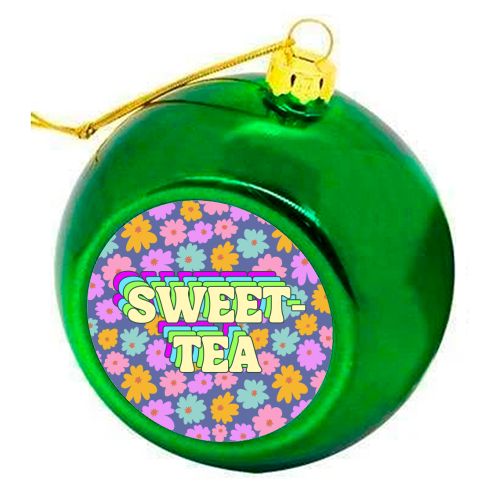 Sweet-Tea - colourful christmas bauble by Nida Designs