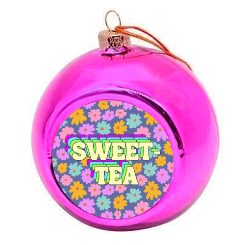 Sweet-Tea - colourful christmas bauble by Nida Designs