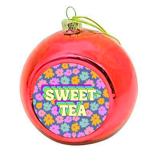 Sweet-Tea - colourful christmas bauble by Nida Designs