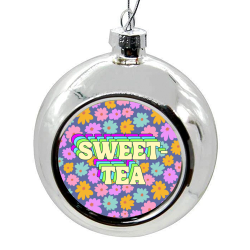 Sweet-Tea - colourful christmas bauble by Nida Designs