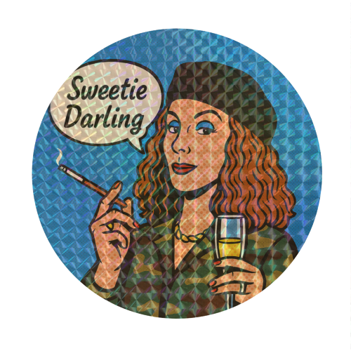 Sweetie Darling - Circle Sticker by Ms Doodle