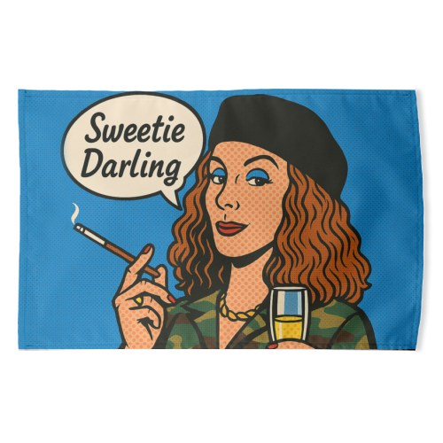 Sweetie Darling - funny tea towel by Ms Doodle