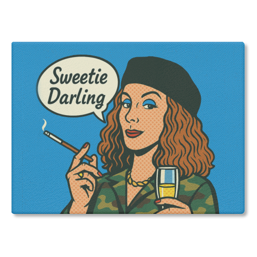 Sweetie Darling - glass chopping board by Ms Doodle