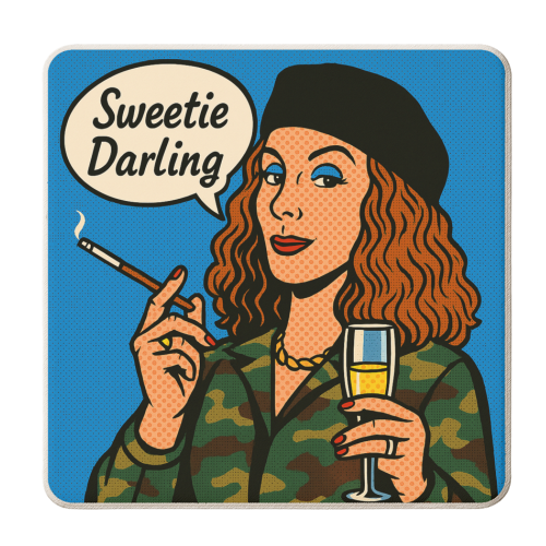 Sweetie Darling - personalised beer coaster by Ms Doodle