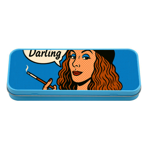 Sweetie Darling - tin pencil case by Ms Doodle