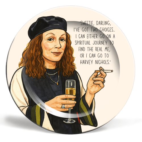 Sweetie Darling, Two Choices. - ceramic dinner plate by Ms Doodle