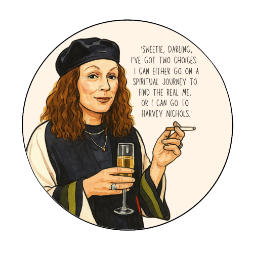 Sweetie Darling, Two Choices. - Circle Sticker by Ms Doodle