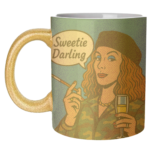 Sweetie Darling - unique mug by Ms Doodle