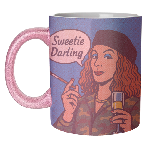 Sweetie Darling - unique mug by Ms Doodle