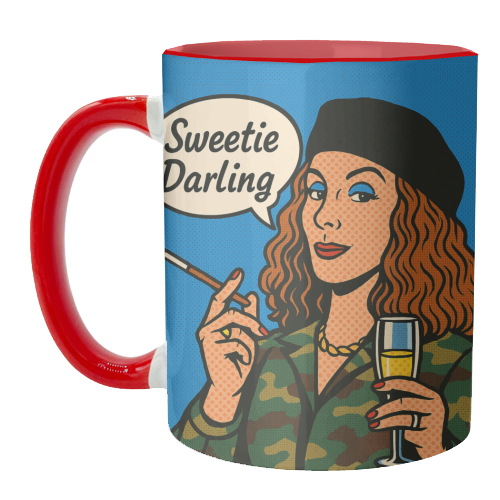 Sweetie Darling - unique mug by Ms Doodle