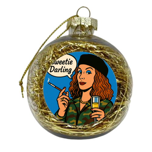 Sweetie Darling - xmas bauble by Ms Doodle