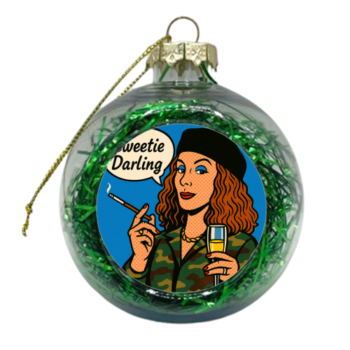 Sweetie Darling - xmas bauble by Ms Doodle