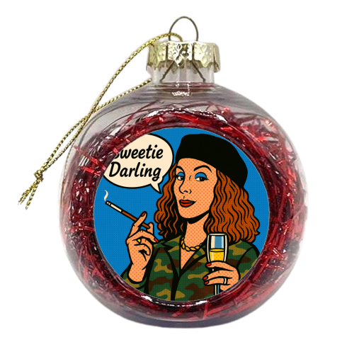 Sweetie Darling - xmas bauble by Ms Doodle