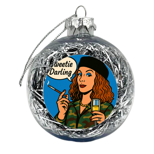 Sweetie Darling - xmas bauble by Ms Doodle