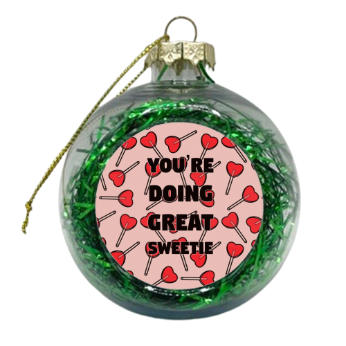 Sweetie print - xmas bauble by The Girl Next Draw
