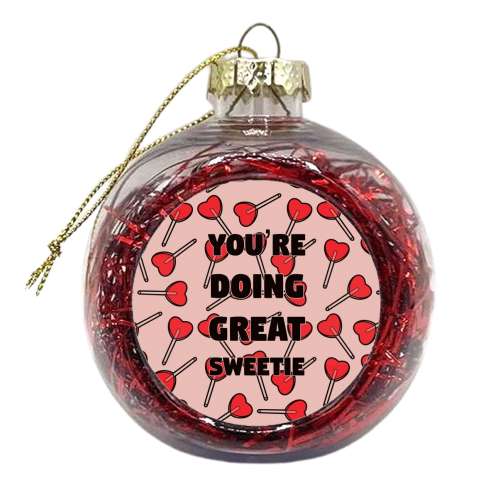 Sweetie print - xmas bauble by The Girl Next Draw