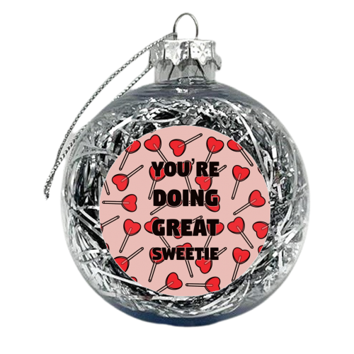 Sweetie print - xmas bauble by The Girl Next Draw