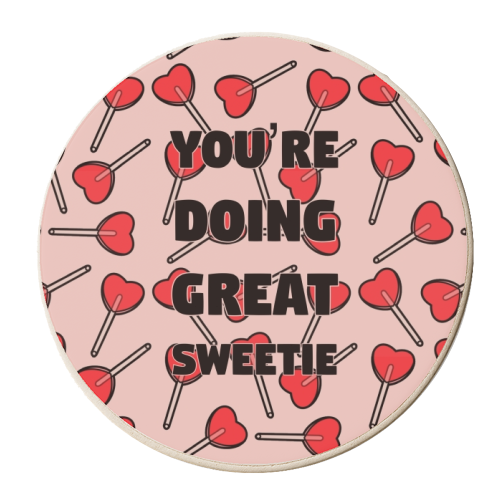 Sweetie print - personalised beer coaster by The Girl Next Draw