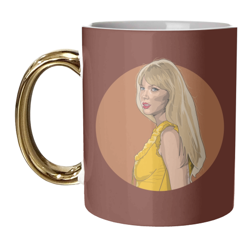 Swift Evermore Era illustration autumn - unique mug by The Girl Next Draw