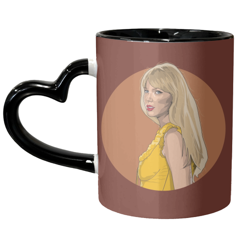 Swift Evermore Era illustration autumn - unique mug by The Girl Next Draw