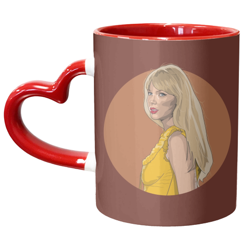 Swift Evermore Era illustration autumn - unique mug by The Girl Next Draw