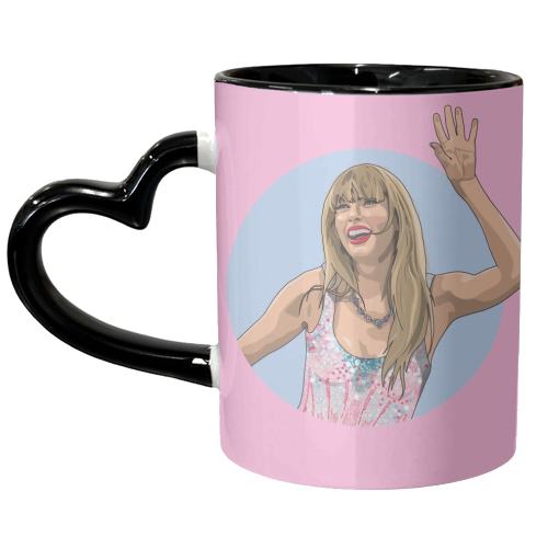 Swift Lover Era illustration - unique mug by The Girl Next Draw
