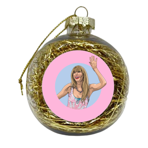 Swift Lover Era illustration - xmas bauble by The Girl Next Draw