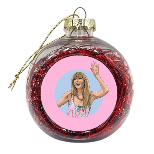 Swift Lover Era illustration - xmas bauble by The Girl Next Draw