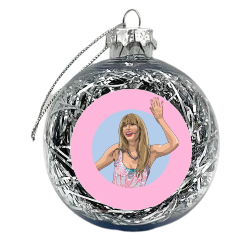 Swift Lover Era illustration - xmas bauble by The Girl Next Draw
