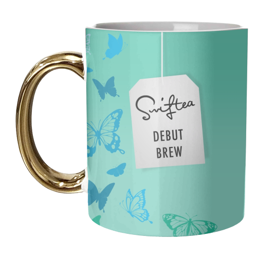 Swiftea Debut Brew - unique mug by The Girl Next Draw