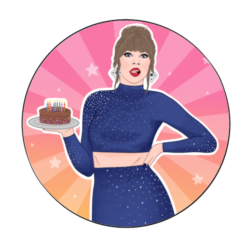 Swiftie - Circle Sticker by Loren Grosvenor