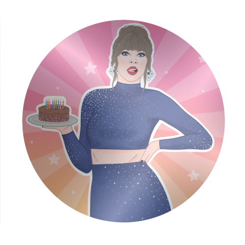 Swiftie - Circle Sticker by Loren Grosvenor