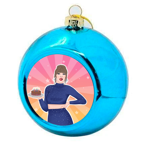 Swiftie - colourful christmas bauble by Loren Grosvenor